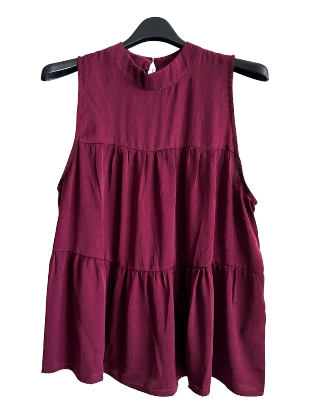 Banana Republic Sleeveless Tiered Women's Top Burgundy Size Small